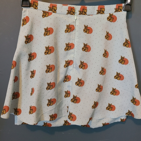 Baby Blue Mini Skirt with Dogs n Puppies - Picture 2 of 2